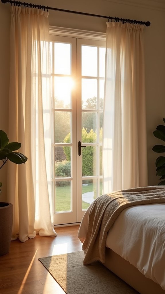 luxurious silk drapes ambiance