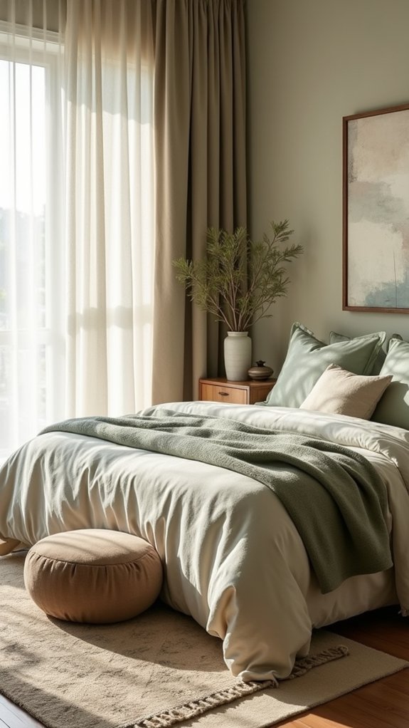 luxurious textiles create serenity