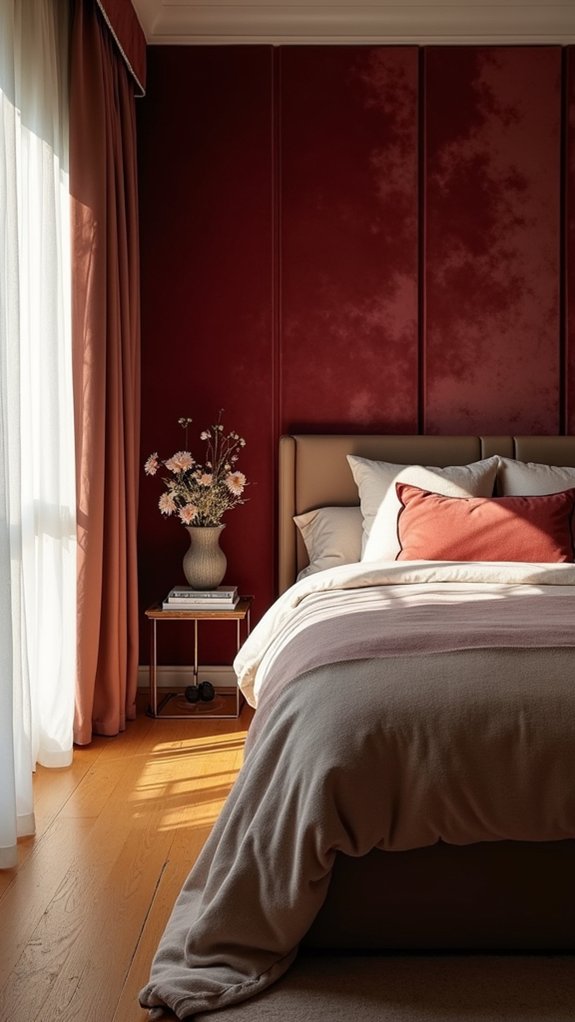 luxurious velvet wall panels