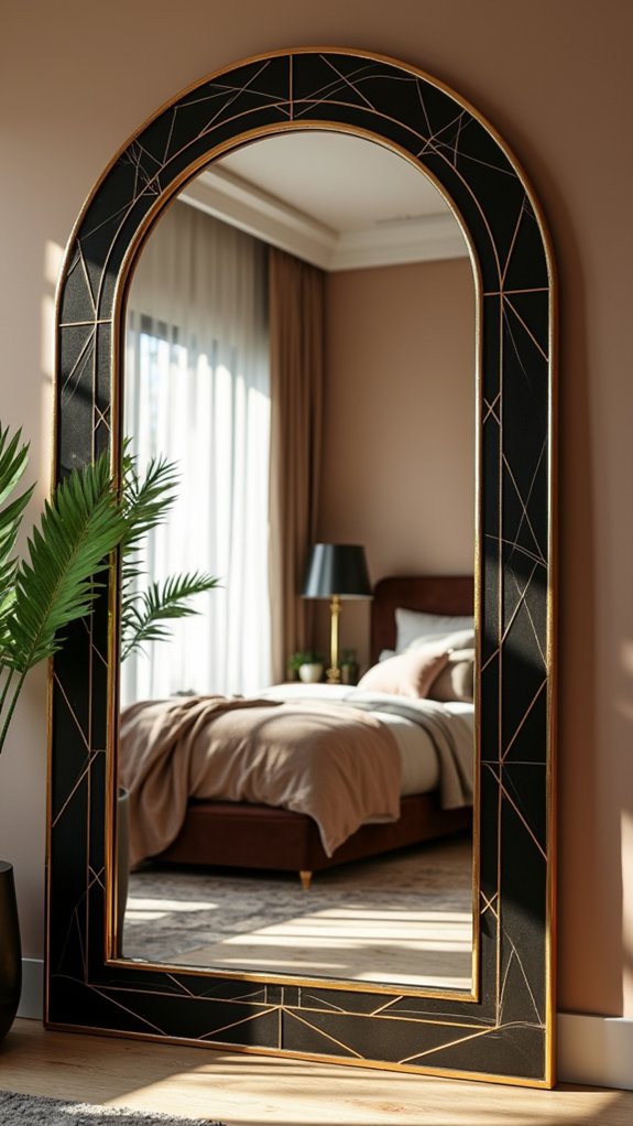 luxury geometric mirror elegance