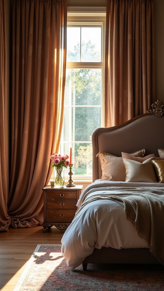 metallic accents enhance luxury