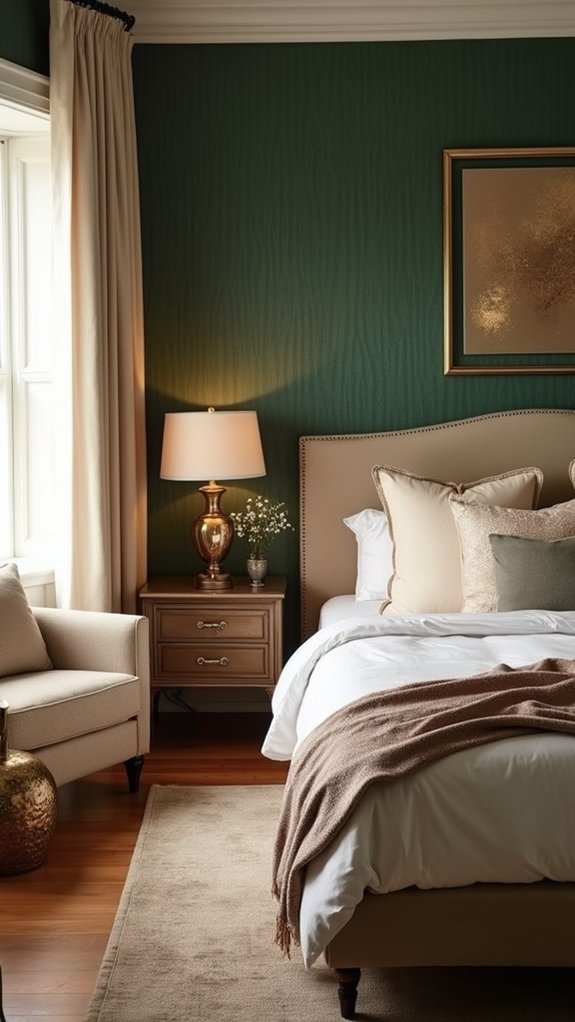 metallic accents enhance luxury