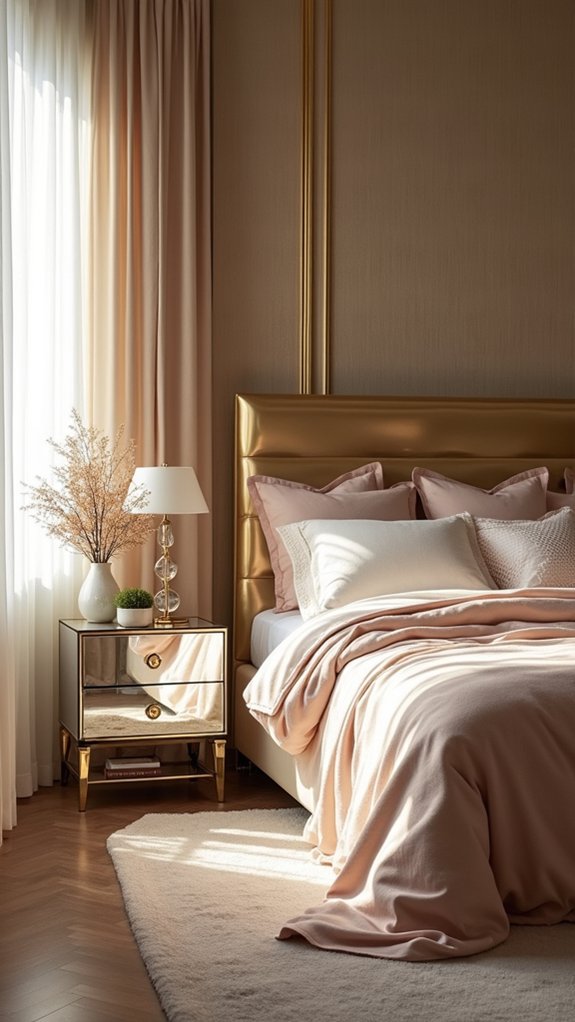 metallic elegance transforms bedrooms