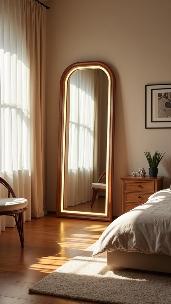 modern illuminated bedroom elegance