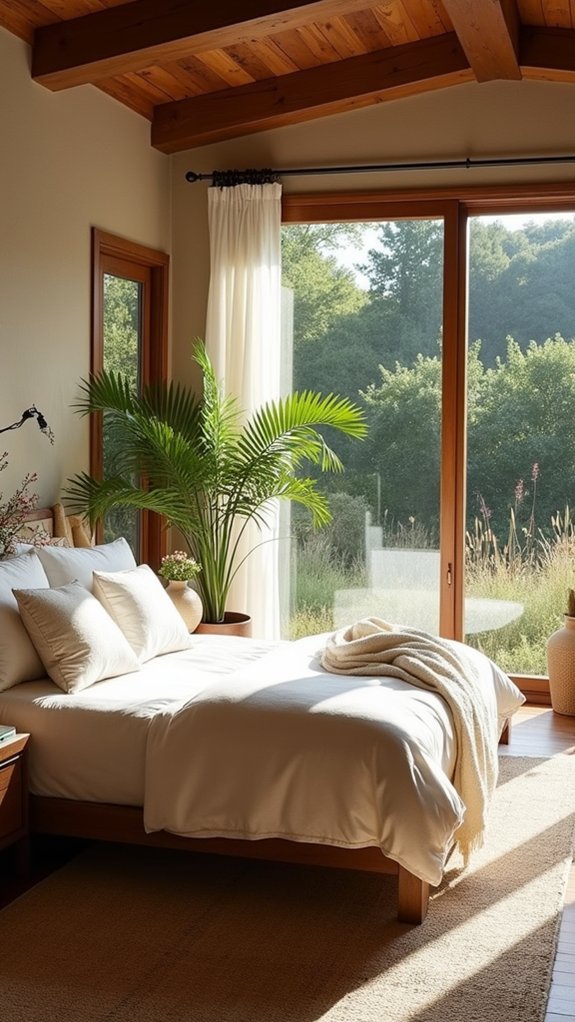 nature inspired serene bedroom
