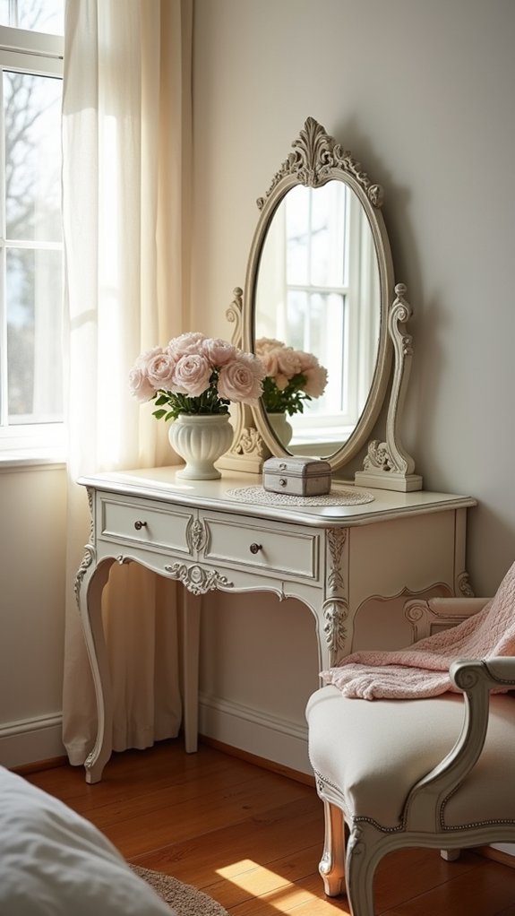 ornate pastel dressing table