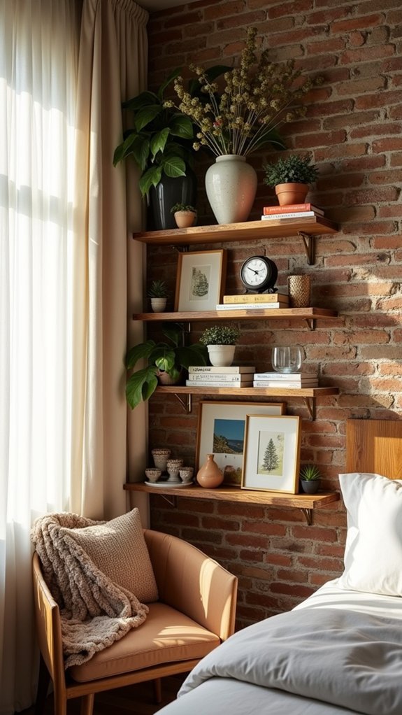 personalized bedroom shelving displays