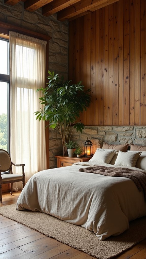 rustic nature inspired bedroom decor
