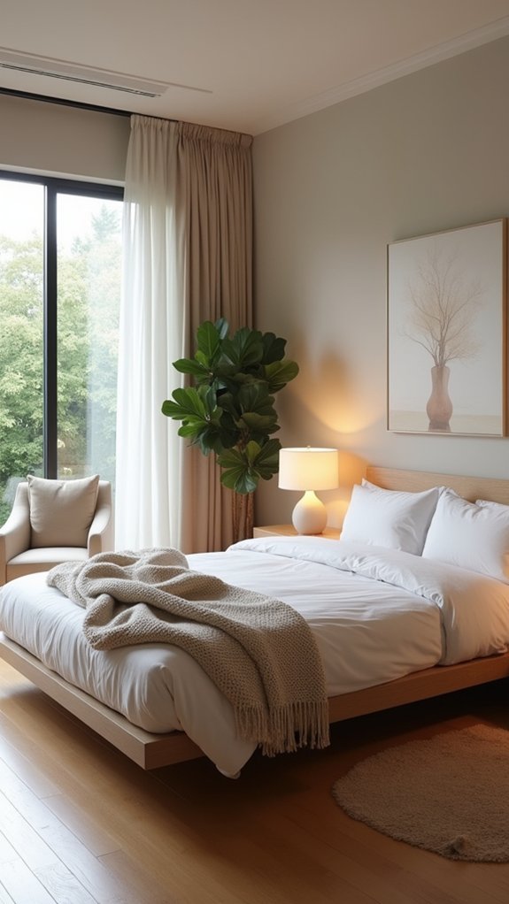 serene minimalist bedroom retreat