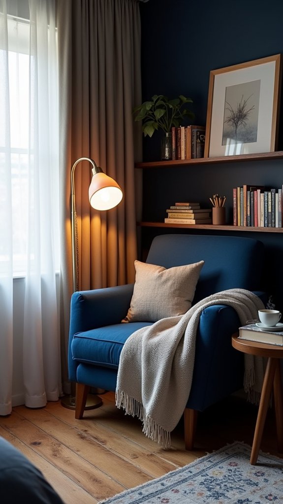 serene navy blue retreat