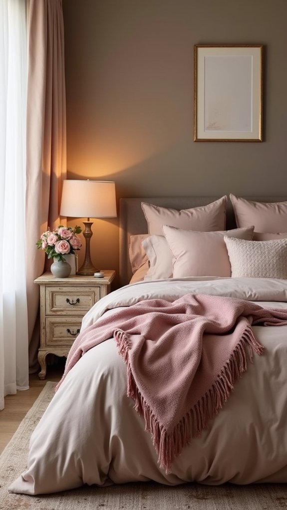 serene taupe and rose