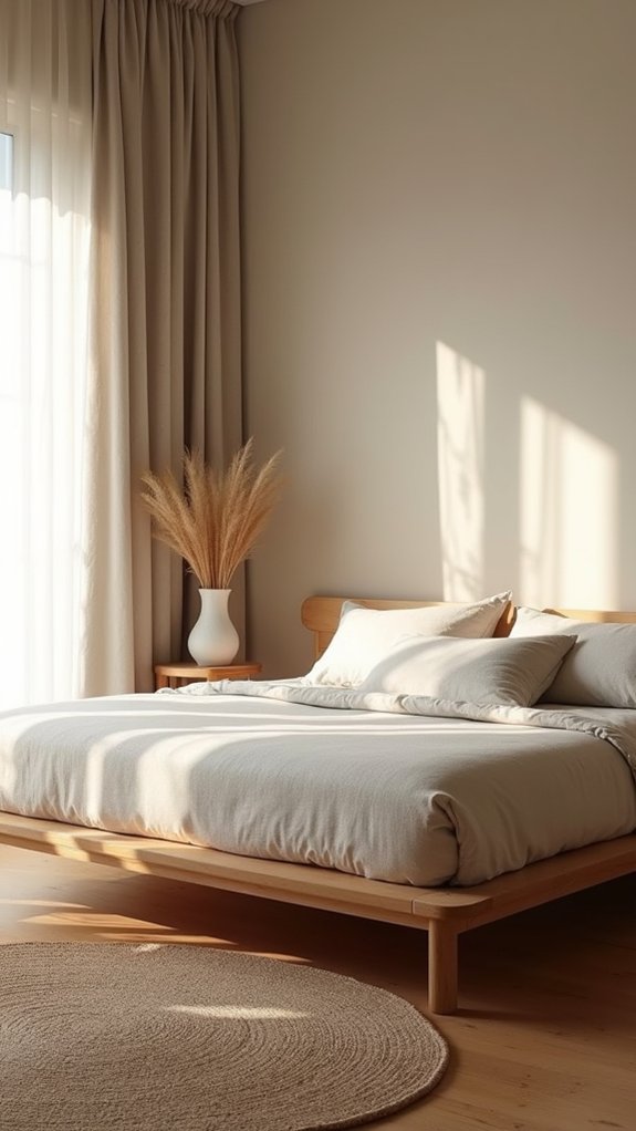 sleek minimalist platform bed