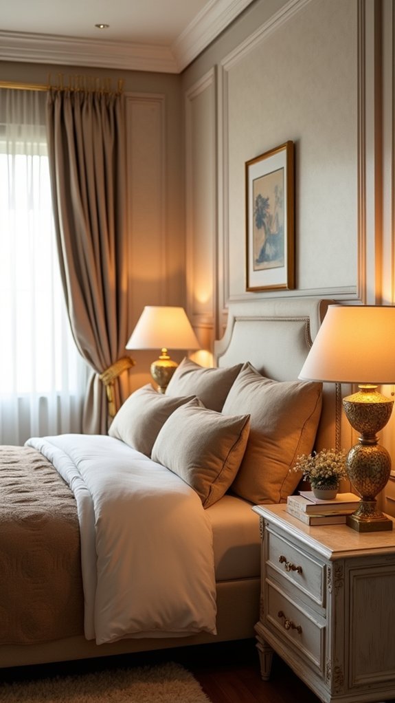 sophisticated gold lamp elegance