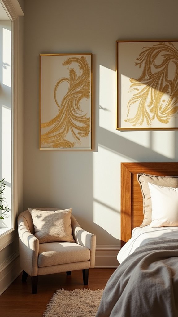 sophisticated gold wall art