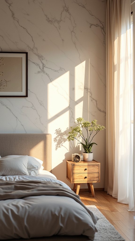 sophisticated marble accent wall