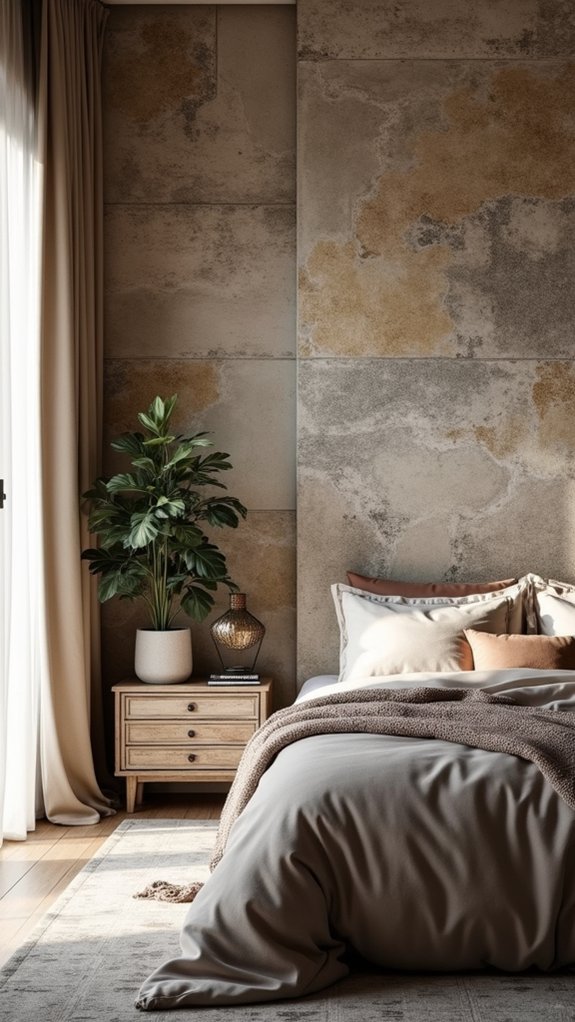 stone look textured walls