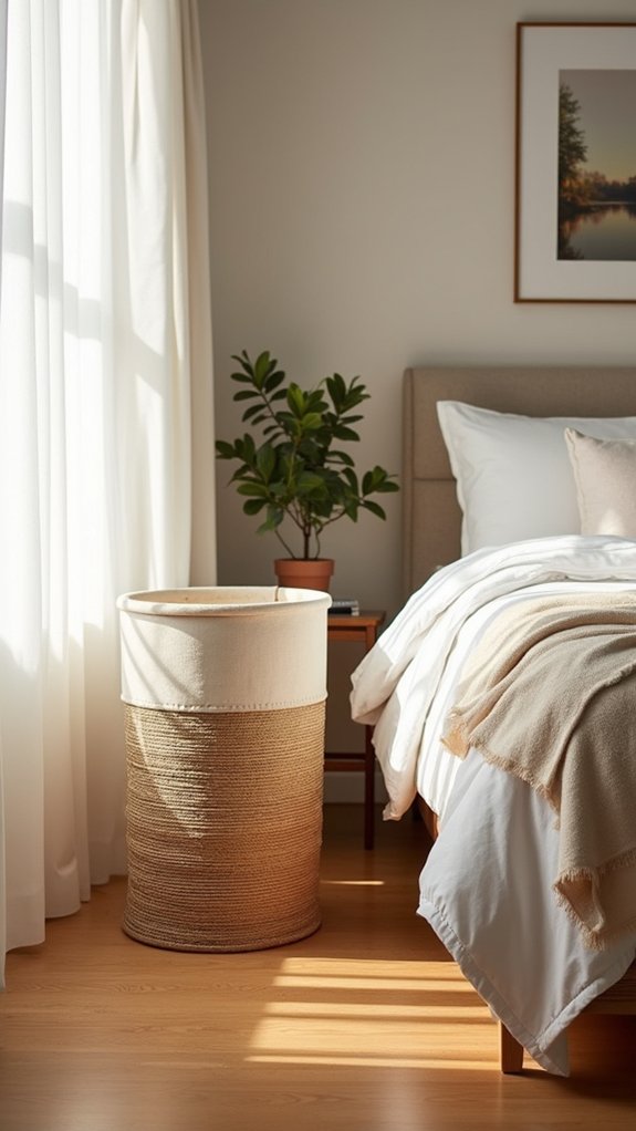 stylish laundry hamper organization