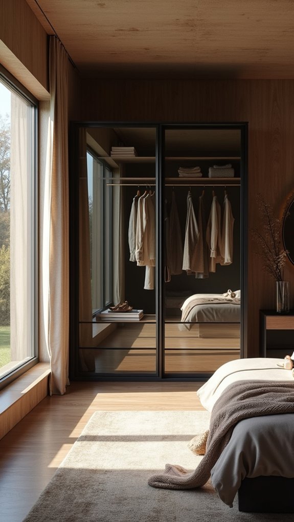 stylish organized wardrobe display