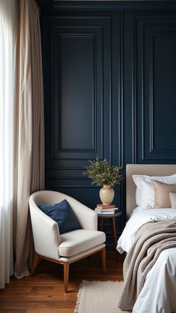 stylish painted panelled wall