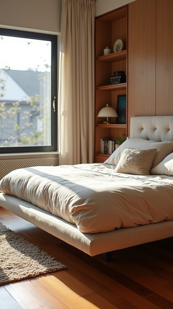 suspended beds enhance aesthetics