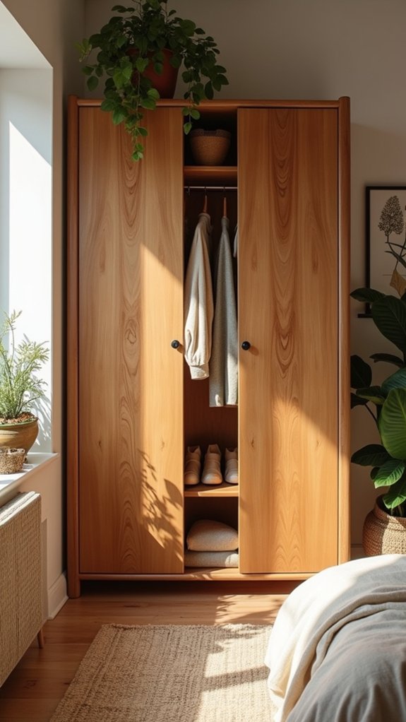 sustainable stylish wood wardrobes