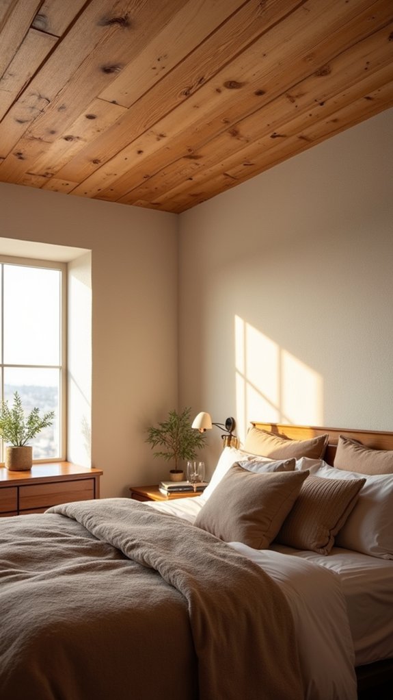 textured wood ceiling panels