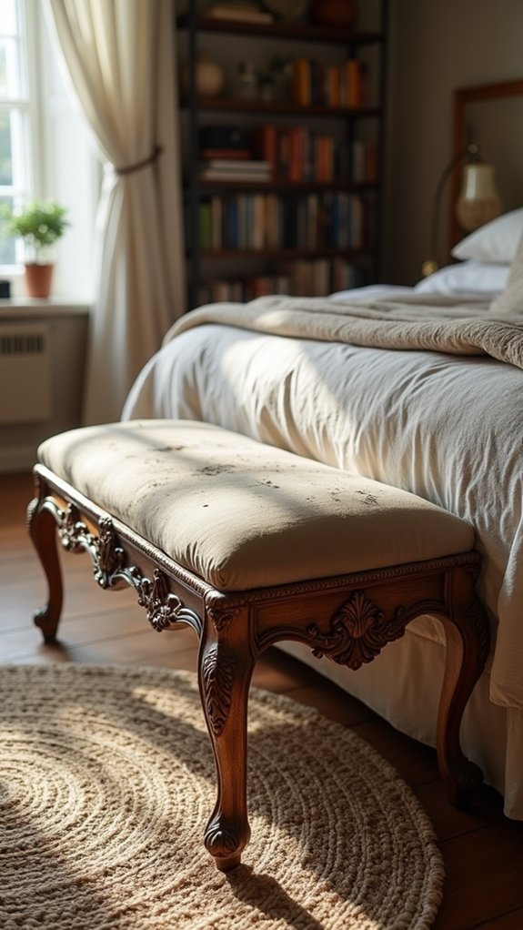 timeless vintage wooden bench