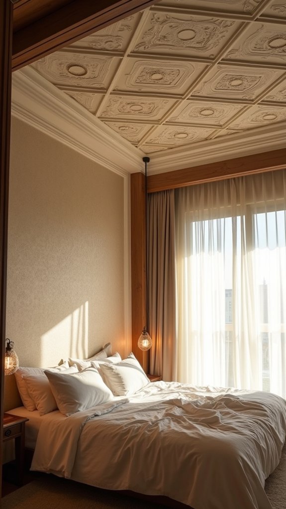 transform bedroom ceilings artistically