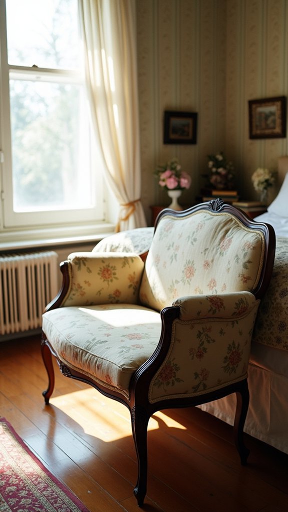 vintage settee adds charm