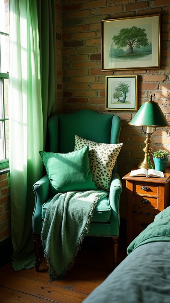whimsical emerald green decor