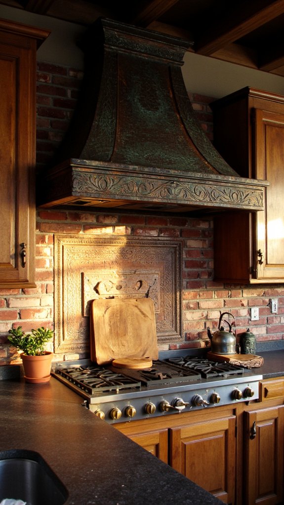 artistic range hood centerpiece