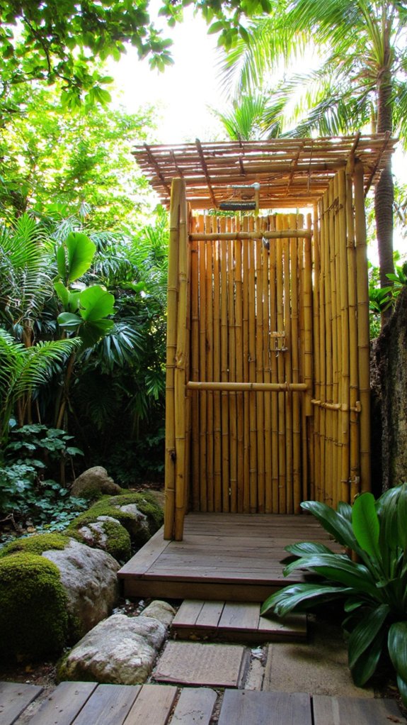 bamboo framed tropical paradise