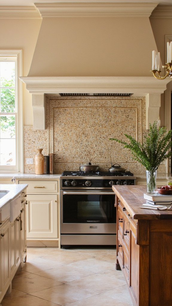 beige mosaic tile elegance