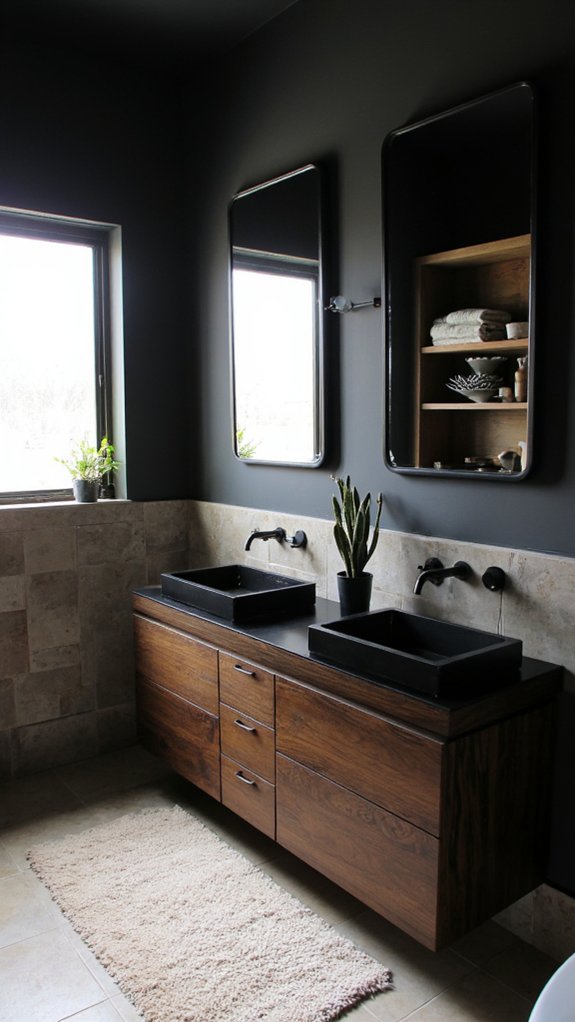 black mirrors enhance sophistication