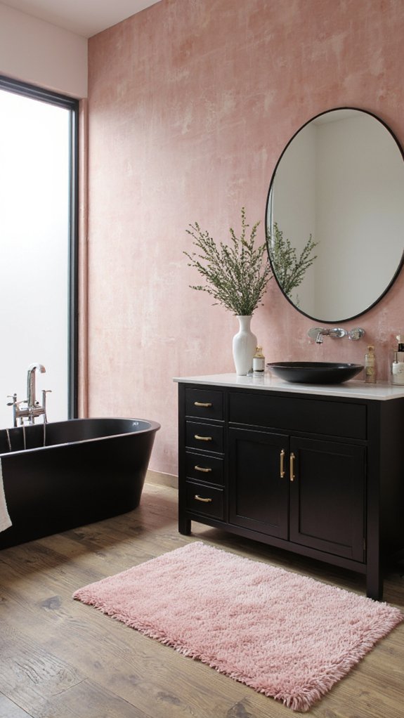 blush pink and charcoal elegance