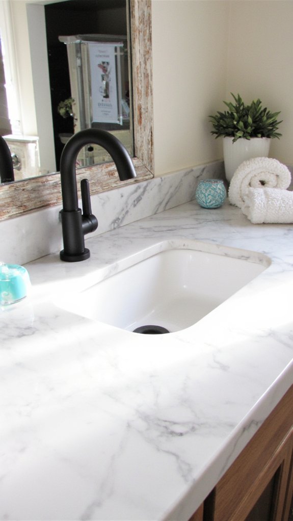 bold black faucets contrast