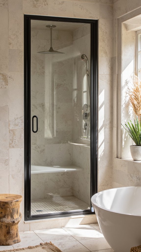 bold black glass doors