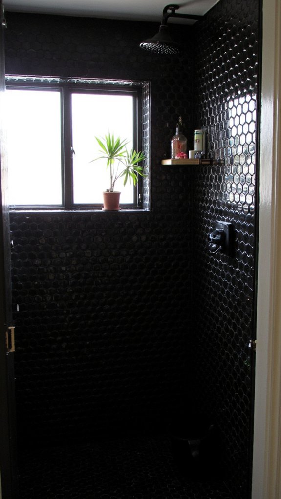bold black hexagonal tiles