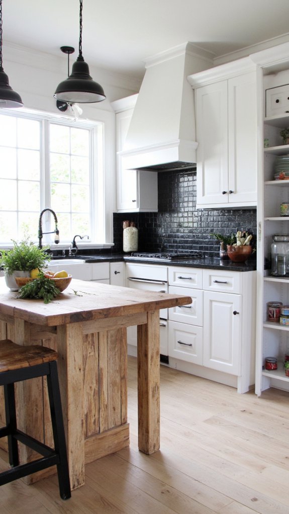 bold black kitchen accents