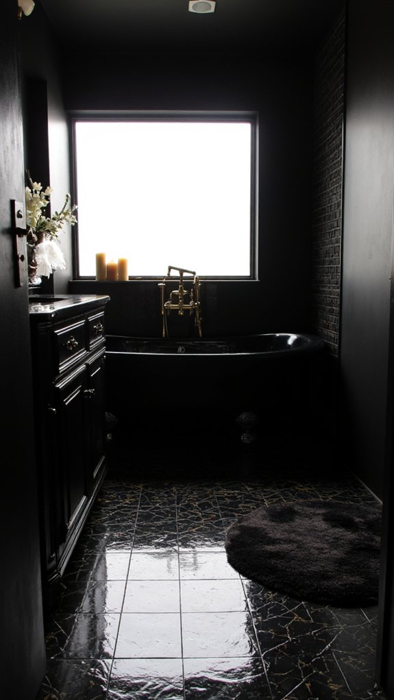 bold black statement flooring