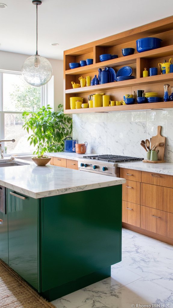 bold colors in kitchens
