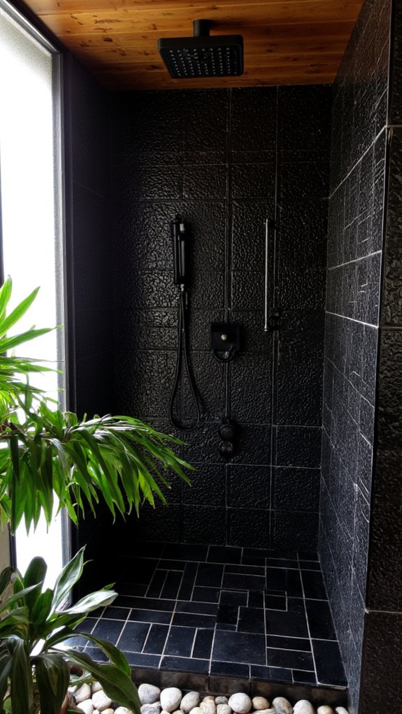 bold elegant black tiles