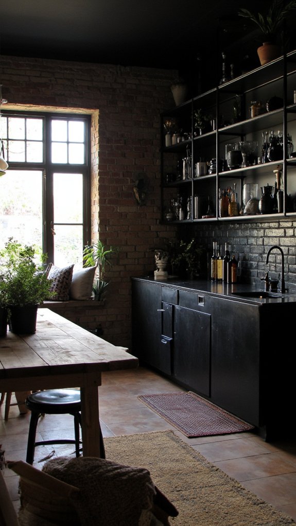 bold functional kitchen display