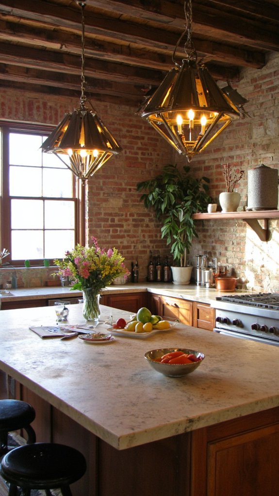 bold modern kitchen lighting