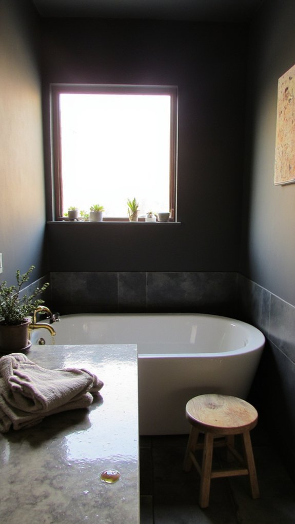 bold sophistication in bathrooms