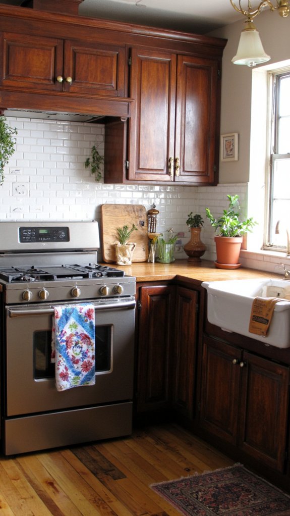 brass and wood elegance