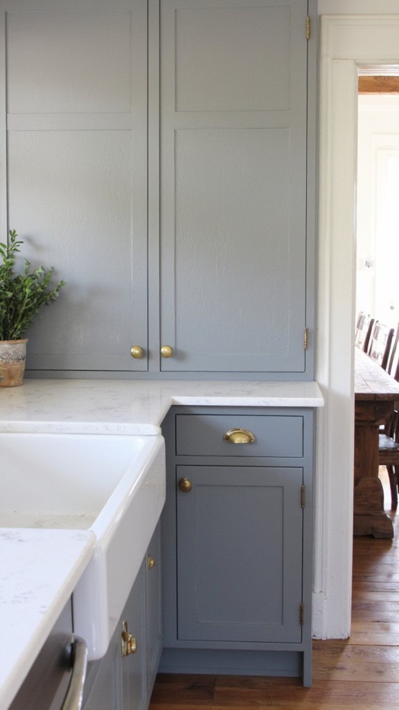 brass warmth enhances gray