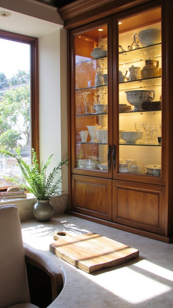 calming illuminated glass displays