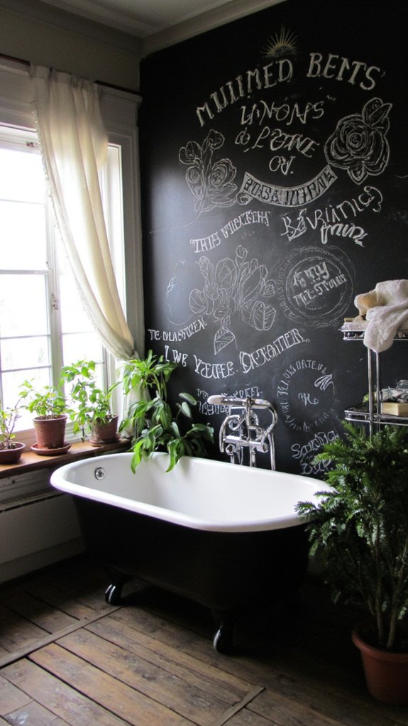 chalkboard walls for personalization