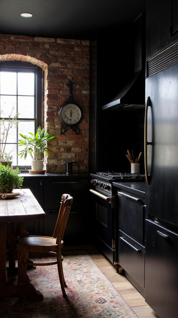 chic black cabinetry elegance